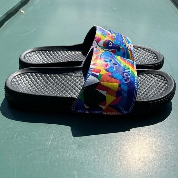 NWOT Unisex Converse rainbow multicolored slides - Picture 6 of 9